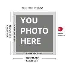 Customizable 11.8"X15.7" Diamond Painting Kit, Personalized Santa Claus Photo Art, Square & Round Acrylic Rhinestones, DIY Home Wall Decor, Unique Gift Idea - Multicolor - View 50