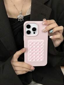 Octo Buddy Phone Case 1pc Pink Suction Cup Phone Case Compatible With IPhone 16 Pro Max, 15/15 Pro/15 Pro Max, 14 New Anti-Fall Protective Cover For Women - Pink - View 2