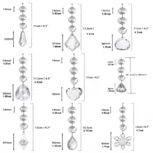 30 قطعة من الأعمدة البلورية الأكريليكية الجليدية، ديكورات شتوية على شكل أشجار، زخارف بلورية معلقة، لأجراس الإنارة، ديكورات الزهور، لديكور المنزل والغرفة والمكتب، لديكور الزفاف والنوافذ والمنزل في أعياد الحب والسنة الجديدة والفصح وعيد الأم وعيد الميلاد