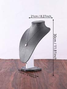 Gray Human Bust Neck Display Prop, Jewelry Necklace Pendant Stand Neck Form