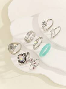Bohemian Style - Fashionable - Elegant - Luxurious Ring Set, Personal Jewelry For Women, Perfect Gift For Her, Wedding Jewelry Gift