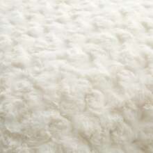22" X 22" Rosette Faux Fur Decorative Pillow For Adults, Vanilla Dream
