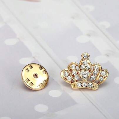 热销 1 件女士皇冠胸针水钻水晶胸针领针珠宝礼物 2 种颜色学校