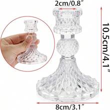 1pc Rome Light Luxury French Vintage Crystal Candle Holder Glass Aromatherapy Candlelight Dinner Wedding Shooting Props Candle Holder For Home Decoration