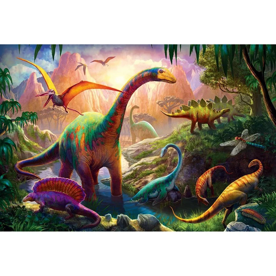 1 Piece Dinosaur DIY Diamond Painting Kit - Complete Set With Accessories, Perfect For Home Decor & Relaxation, Creative Art Craft For Adults - Color - View 1