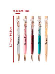 Personalizowany, kreatywny długopis z klipsem z pereł i kryształkami, możliwość personalizacji logo na prezent, dla znajomych, na urodziny, do promocji firmy, reklamy hotelu, metalowy długopis z kryształową pokrywką, z mechanizmem obrotowym, z motywem powrotu do szkoły, wielofunkcyjny, ozdobny, wielokrotnego użytku, nowoczesny, kolorowy, uroczy, vintage, kreskówkowy, kawaii, niestandardowy, spersonalizowany, wyjątkowy, spersonalizowany, dla pracowników, klientów, studentów, do firmy/pracy/biura, do szkoły, sezonowe propozycje, artykuły biurowe i szkolne, personalizowane długopisy żelowe