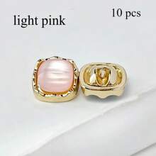 10 Pcs Square Cat-Eye Metal Buttons For Knit Cardigans, Shirt Collars & Dresses – Premium Stylish Apparel Decor