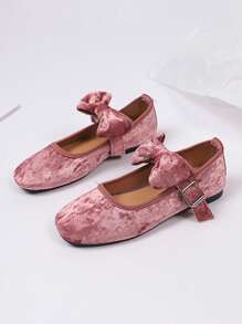 Damenschuhe mit flachem Absatz, Neuheit Sommer 2025, Ballerinas mit rundem Zehenbereich, Wildleder, ausgeschnitten, Schleife, Schnalle, Rosa Loafers, Ballerinas, Mary Jane Schuhe, vielseitig modisch-Lässig, bequem & leicht, Damenschuhe in Große Größen, Rosa Schuhe