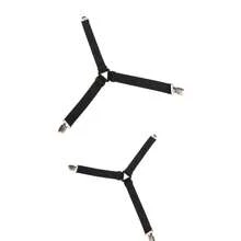 4 pièces de fixations élastiques ajustables pour draps/couettes/couvertures, pinces de fixation extensibles de forme triangulaire pour draps, housses de matelas, coussins de canapé, pinces pour couette, pinces métalliques