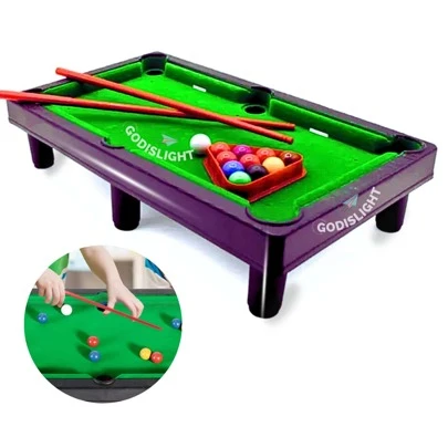 Mesa De Sinuca Infantil Brinquedo Para Criança Kit Completo Com Taco Bola Triângulo