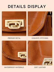 FION Crossbody Bags For Women Retro Shoulder Bags Vegan Leather Handbags Slouchy Large Crossbody Bag With Adjustable Strap - Brown - View 4