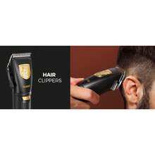 GLAKER Cordless Hair Clipper Kit – Hair Trimmer For Men, Sharp Blades, LED Display, 15 Guide Combs, Travel Case, And Storage Comfort - 6026