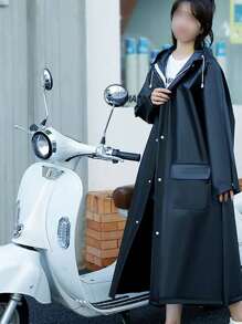 1 件户外徒步雨衣，全身雨披，适用于摩托车、自行车和成人，防水加长设计 - 彩色 - 查看 11