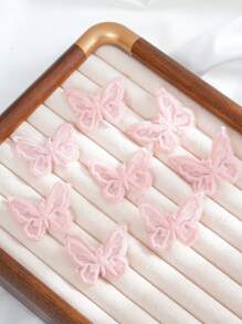8pcs Lace Double-Layer Butterfly Hair Clip For Daily Use Cute Valentine's Day Valentines,Hair Accessories,Hair Barrettes Hair Clips Claw Clips Hair Claws, School Stuff