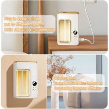 CAFELE Automatic Aroma Diffuser, Indoor Essential Oil Perfume Humidifier, Long-Lasting Fragrance, Bathroom Deodorizer, Timer Function, USB Charging, Button Control, Non-Waterproof, For Bedroom, Bathroom, Pet Room - White - View 7