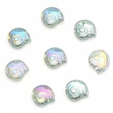 30 stuks 12mm glazen slakkenkralen met middengat, platte geregen kralen, zeeslakkenkralen voor doe-het-zelf sieraden maken, knutselaccessoires, damesarmband, telefoonketting, sleutelhanger, autohanger, aquariumdecoratie
