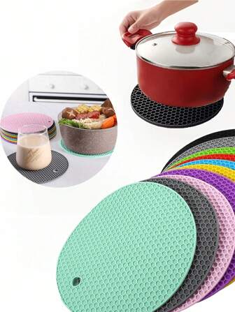 10/6/4 piezas Juego de Almohadillas Resistentes al Calor de Silicona, Alfombrillas de Aislamiento Antiscaldaduras, Salvamanteles de Goma Antideslizante con Panal, Gruesas y Flexibles, Almohadillas Resistentes al Calor (Multicolor), Agarradores de Ollas Resistentes al Calor de Silicona, Alfombrillas de Aislamiento Térmico de Silicona, Adecuadas para Ollas y Tazones Calientes, Alfombrillas Resistentes al Calor para Encimeras