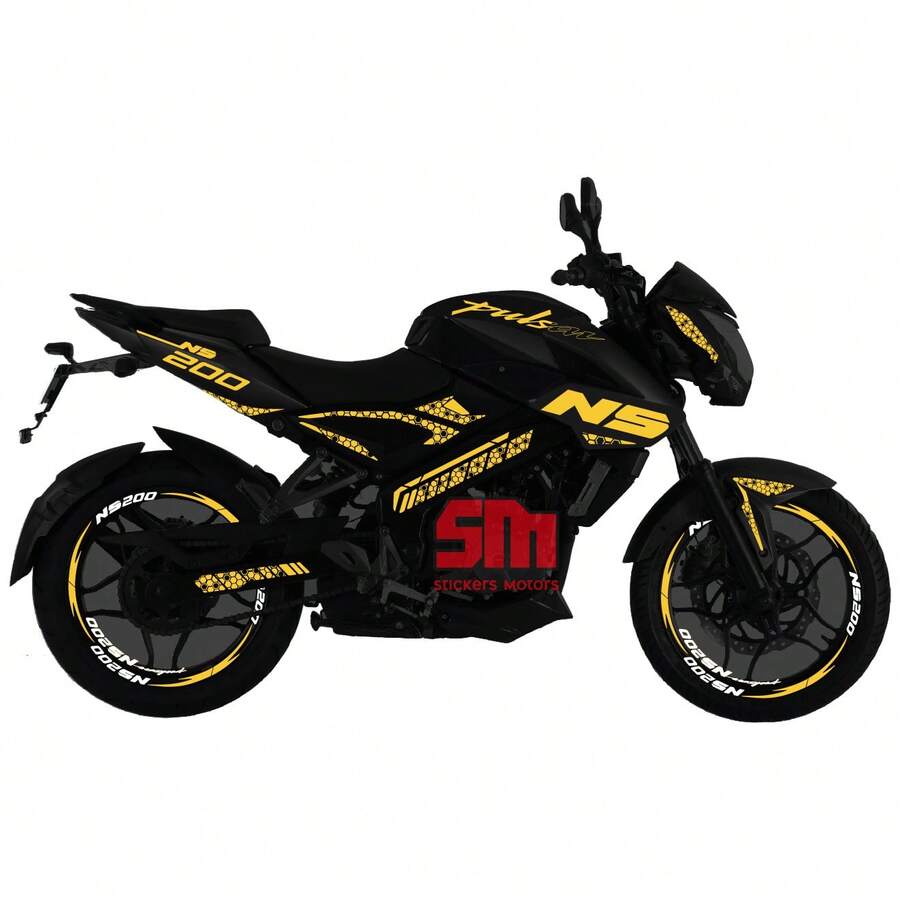 Pulsar NS 200 Sticker Kit, Reflective Sticker Kit For Pulsar NS200 ...