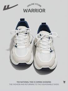 WARRIOR 1 Pair Women's Sporty Lace-Up Fashionable Versatile Casual Flat Shoes