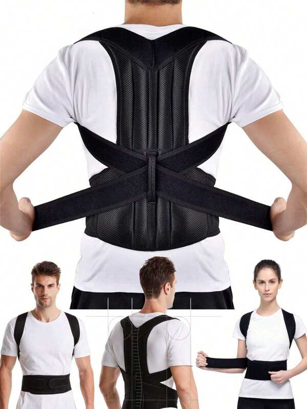 Correcteur de posture Confort - Support orthopédique réglable et respirant - Support sans couture pour le haut du dos, la colonne vertébrale, le cou et les épaules - Idéal pour le port quotidien, la stabilisation de la clavicule - Favorise une posture saine, prévient le affaissement Gaine amincissante pour la taille Ceinture amincissante pour la taille Ceinture de fitness pour l'entraînement