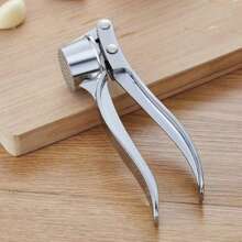 1pc Titanium Alloy Stainless Steel Garlic Press, Garlic Mincer, Garlic Clamper, Multi-Function Zinc Alloy Stainless Steel Manual Garlic Squeezer, Suitable For Kitchen