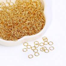 200pcs/Lot 18K Gold Plated Open Jump Rings Wholesale,Brass Metal Split Rings Connecting Rings For Jewelry Making Supplies