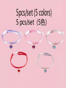 1 件宠物猫仿珍珠爱锆石项圈，可爱轻便防窒息可调节项圈，像公主一样装扮 - 彩色 - 查看 15