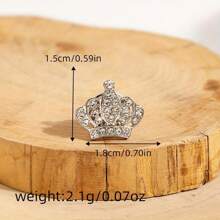 Hot 1 Pc Unisex Women Men Crown Brooch Rhinestones Crystal Breastpin Collar Pin Jewelry Gifts 2 Colors School