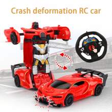 1 件撞击变形玩具车、遥控车、儿童玩具车、玩具、赛车、汽车游戏、男孩游戏、女孩游戏、精美礼物