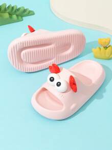 1 双儿童一脚蹬凉鞋，女童夏季新款室内防滑幼儿女童浴室拖鞋 - 粉色 - 查看 4