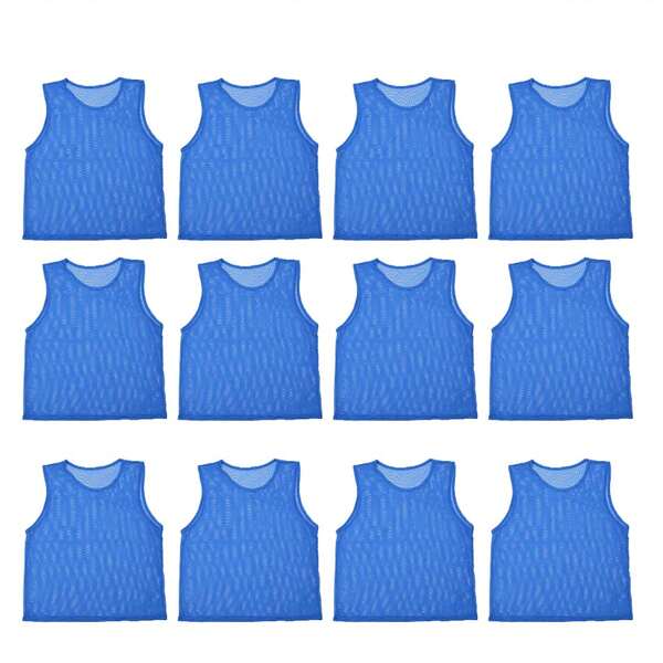 12 pièces gilets de sport en plein air jeu d'entraînement maillots d'entraînement de football pour adultes, style matériau élastique forme détails fonction vêtements d'entraînement, adapté pour festival sportif