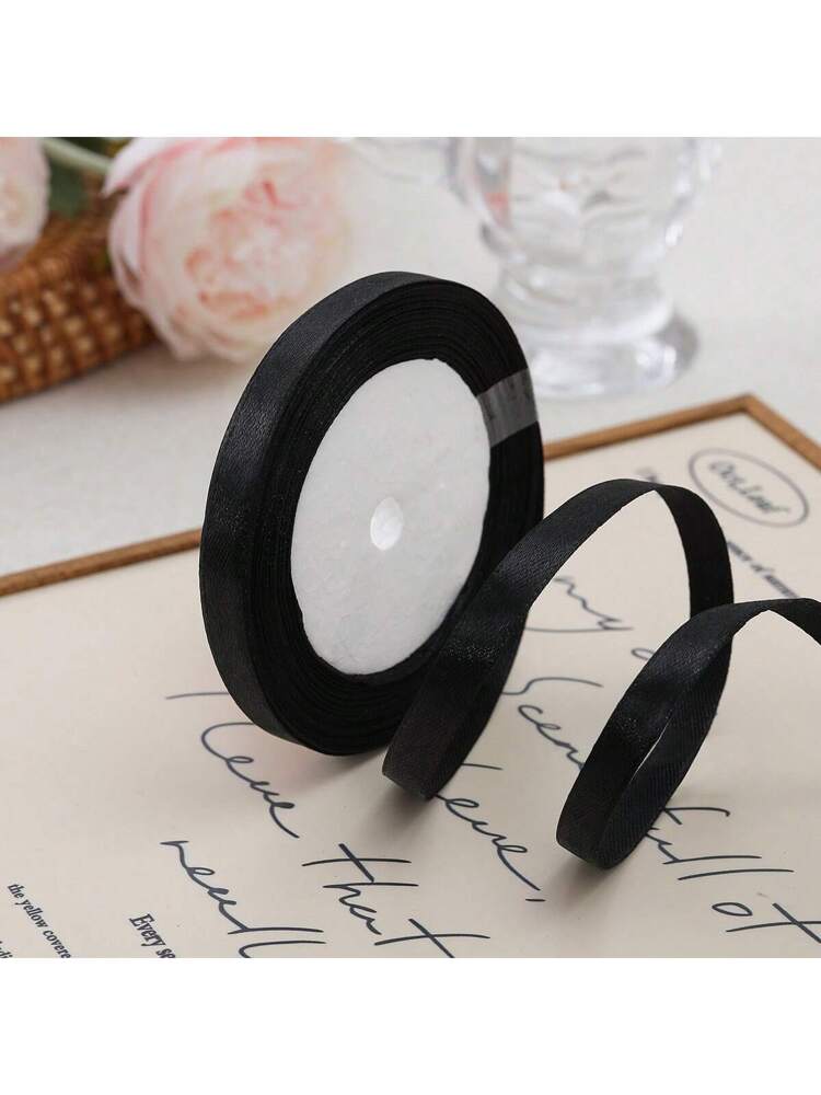 1 Roll/5 Rolls/10 Rolls, 1cm/0.6cm Wide Polyester Ribbon, Bow Decor, For Weddings, DIY, Crafts, Floral, Baking, Packaging