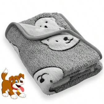 Coperta per animali domestici, morbida coperta in flanella con stampa di impronte, per gatti e cani, adatta per l'autunno/inverno