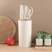 1 件圆形独立式刀架、厨房刀具收纳架、厨房收纳架