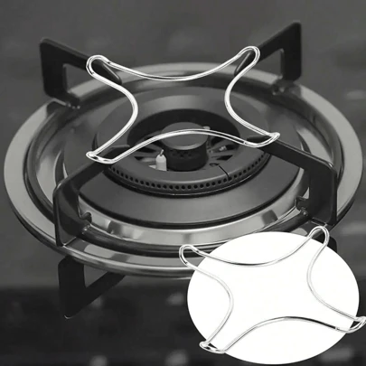 1-2件装煤气炉辅助架通用防滑煎锅支撑圈不锈钢煤气灶减震炉垫架奶架小锅架咖啡架