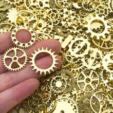 Zufällig gemischte (ca. 30/50g) Zinklegierung, gemischte Größen Metall Mechanisch Steampunk Gang Charm Anhänger DIY Schmuckherstellung Zubehör (4 Farben)