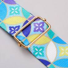 1pc Fashionable Adjustable Printed Detachable Shoulder Strap, Versatile Luggage Accessory Flower Floral Butterfly