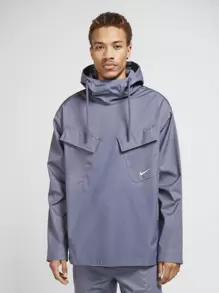 Nike Woven Pullover Field Jacket - Diffuse Blue/white - View 1