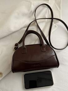 Korean Style Patchwork Letter Design Fashionable Shoulder Bag, Casual Crossbody Bag, 2025 Spring Season Small Boxy Handbag