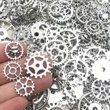 Zufällig gemischte (ca. 30/50g) Zinklegierung, gemischte Größen Metall Mechanisch Steampunk Gang Charm Anhänger DIY Schmuckherstellung Zubehör (4 Farben)