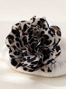 Unique Design Exaggerated Leopard Print & Flower Brooch, Women Elegant High-End - Leopard - View 8