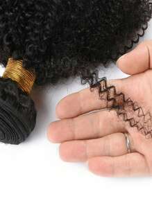 Tessuto di capelli ricci brasiliani, 3 pacchi (20-90 cm), capelli umani vergini arricciati, estensioni di trama dei capelli non trattati, colore nero naturale (1/3/4 pacchi a lotto), pacchi di capelli ricci, pacchi di capelli ricci, pacchi di capelli ricci umani