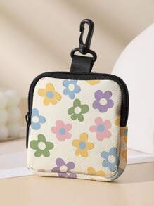 Flower Pattern Zipper Coin Wallet, Lightweight Currency, Cash ID Card, Credit Card, Portable Coin Pocket, Small Wallet, Miscellaneous Storage Bag, Fashionable And Modern Travel, Birthday Gift, Anniversary Valentine's Day, Valentine's Day, Female And Female Gift Bag, Teacher Gift - Multicolor - View 11