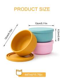 1pc Customized Silicone Baby Bowl, Feeding Training Tableware, Personalized Infant Food Storage - Multicolor - View 9