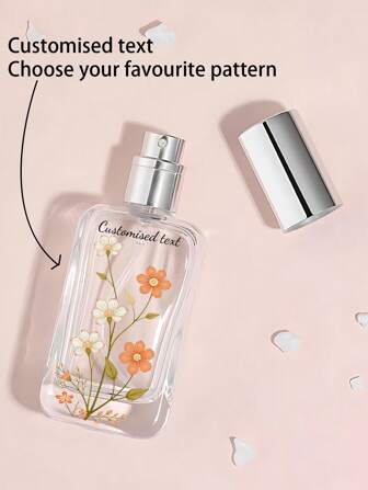 Impression personnalisée, texte personnalisé, choisissez le modèle comme c'est, Bouteille de parfum en verre haute transparence de 30 ml, bouteille de parfum rechargeable, bouteille de voyage pour parfum et diffuseur d'huiles essentielles, cadeau parfait pour une dame (sans parfum, bouteille vide uniquement)