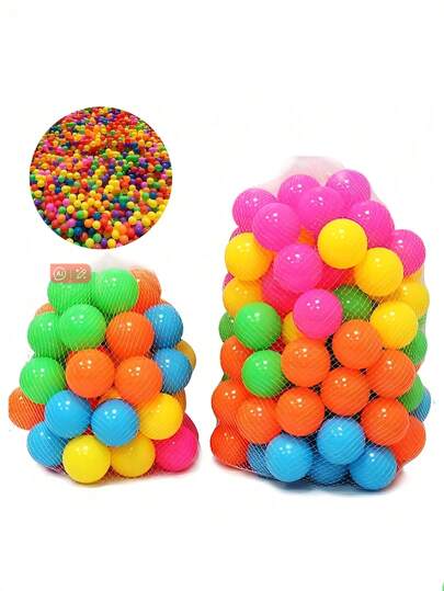 100 piezas Bolas de colores gruesas para piscina de bolas para niños, suministros de decoración para fiesta con tema del océano