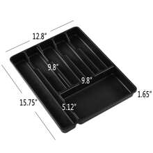 1pc Large Plastic PP Cutlery Organizer Box, Suitable For Kitchen Tabletop, Cabinet, Drawer Storage Of Utensils, Cutlery, Tools, Divided Compartments - Cutlery Storage Box - View 16