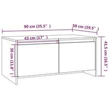 vidaXL Tavolino da Salotto Grigio Sonoma 90x50x41,5 cm in Truciolato - Grigio - Visualizzare 7