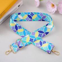 1pc Fashionable Adjustable Printed Detachable Shoulder Strap, Versatile Luggage Accessory Flower Floral Butterfly