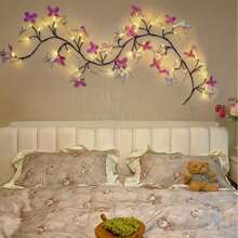 1pc Butterfly String Lights, USB Powered, 8 Modes, 30 LED Lights, Butterfly String Lights - Home Decor, Romantic Tree Design, Fairy Lights, Suitable For Indoor And Outdoor Holiday Decoration (Batteries Not Included) - USB Purple Tree Light - View 11